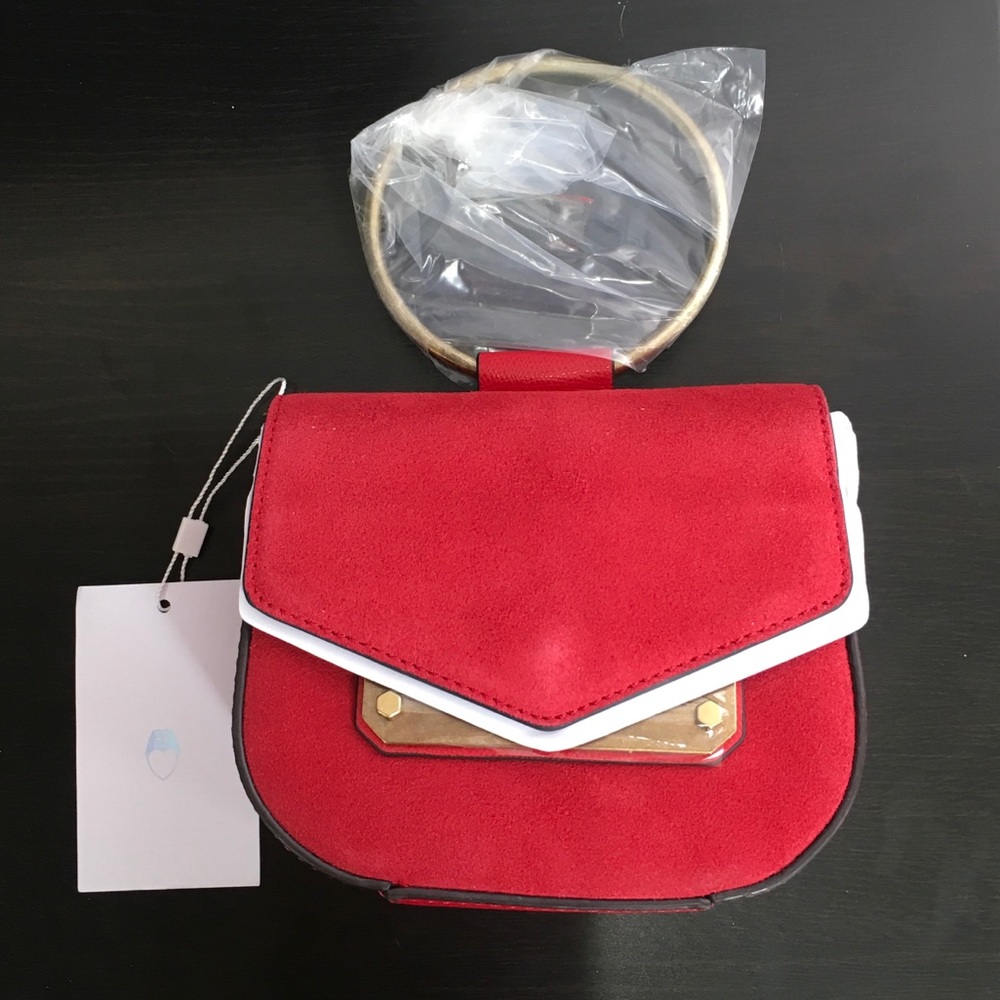 Nasty Gal red suede mini purse